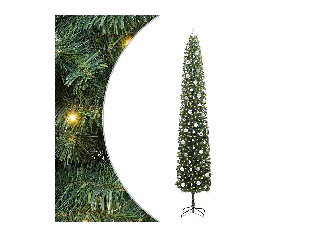 Árvore de Natal Artificial Verde 270 cm PVC e Aço e Plástico