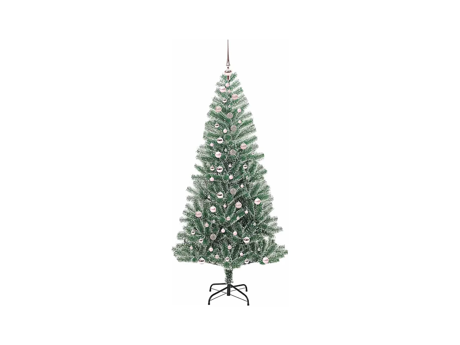 Árbol de Navidad Artificial Nevado con Luz LED Verde y 240 cm