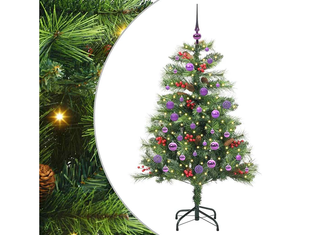 Sapin de Noël artificiel Vert 150 cm PVC et métal