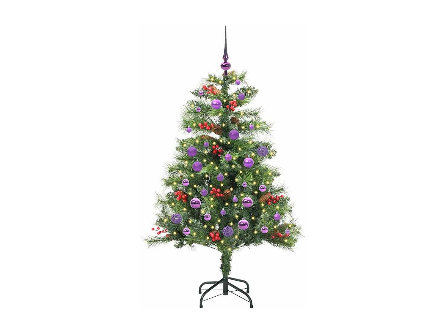 Sapin de Noël artificiel Vert 150 cm PVC et métal