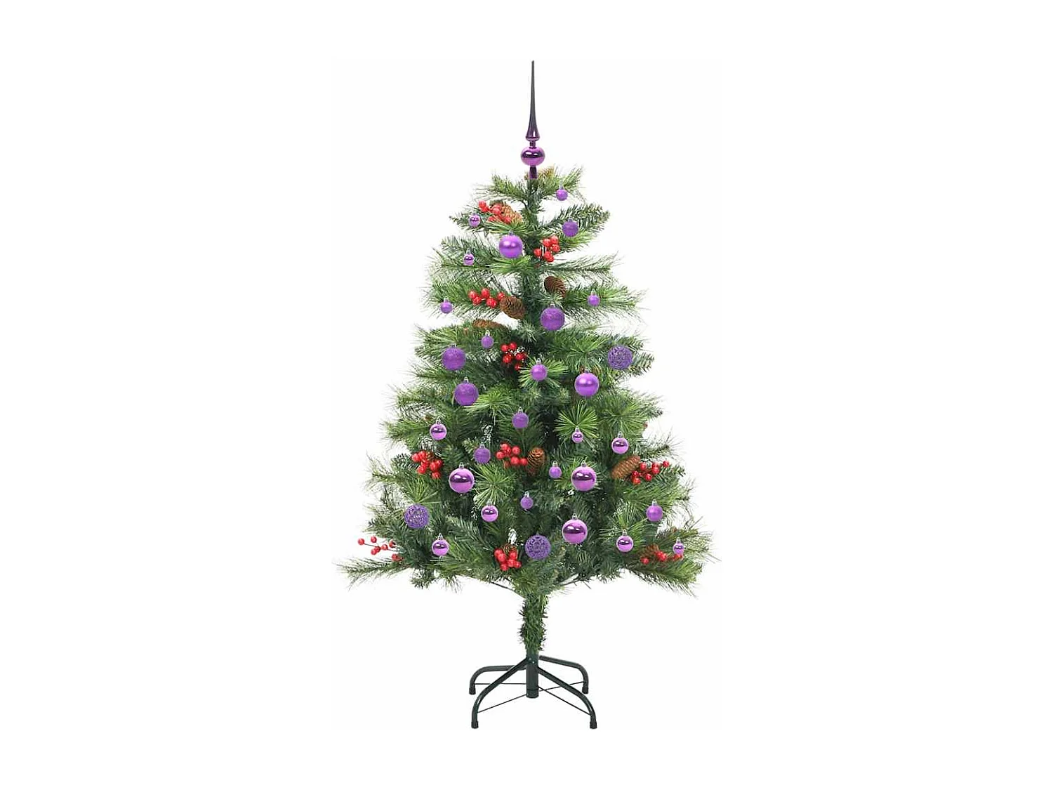 Sapin de Noël artificiel Vert 150 cm PVC et métal