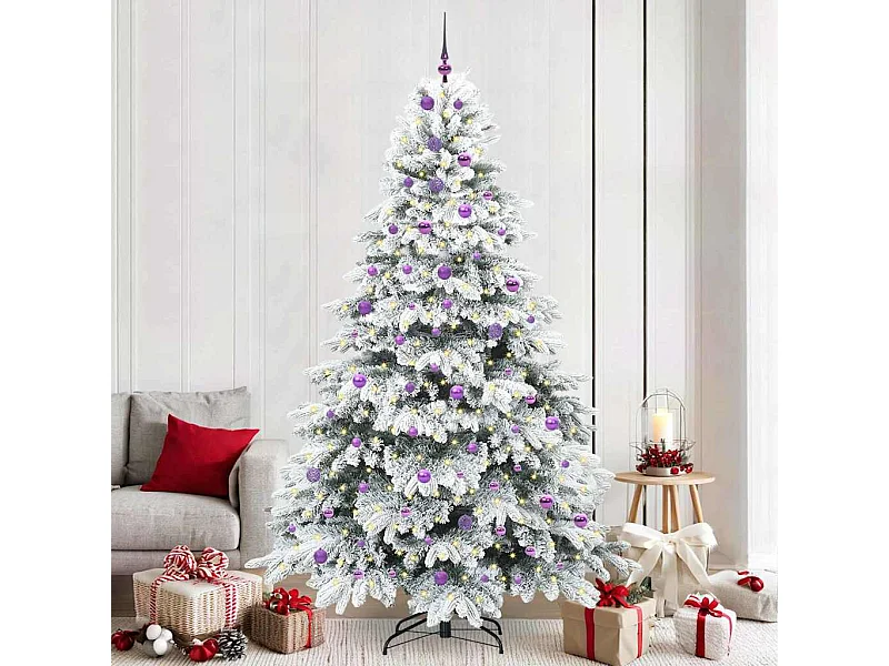 Sapin de Noël artificiel avec 300 LED Vert 240 cm PE et PVC