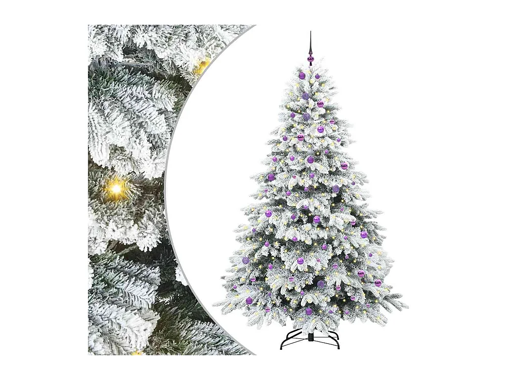 Sapin de Noël artificiel avec 300 LED Vert 240 cm PE et PVC