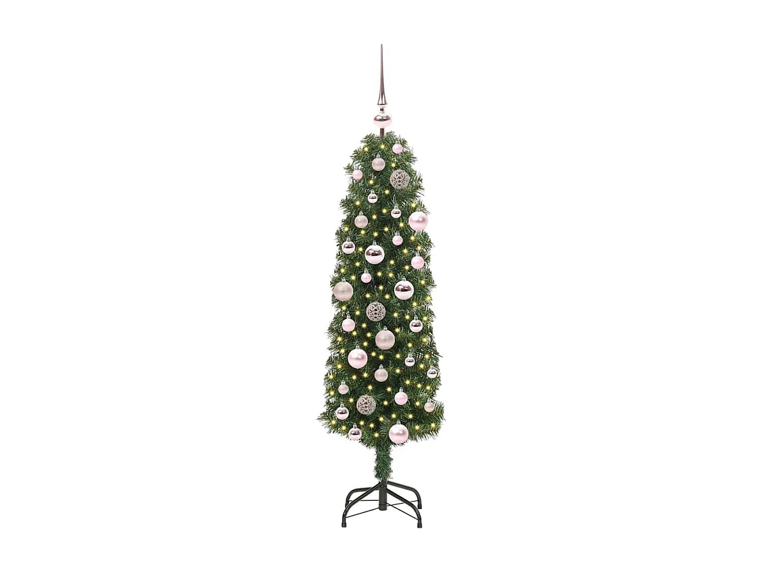 Árbol de Navidad artificial Verde 120 cm PVC, Acero y Plástico