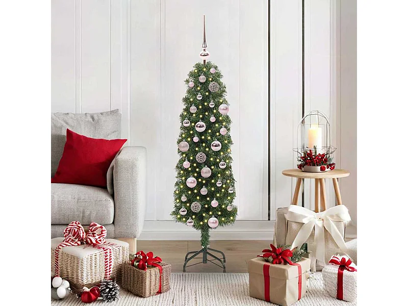Árbol de Navidad artificial Verde 120 cm PVC, Acero y Plástico