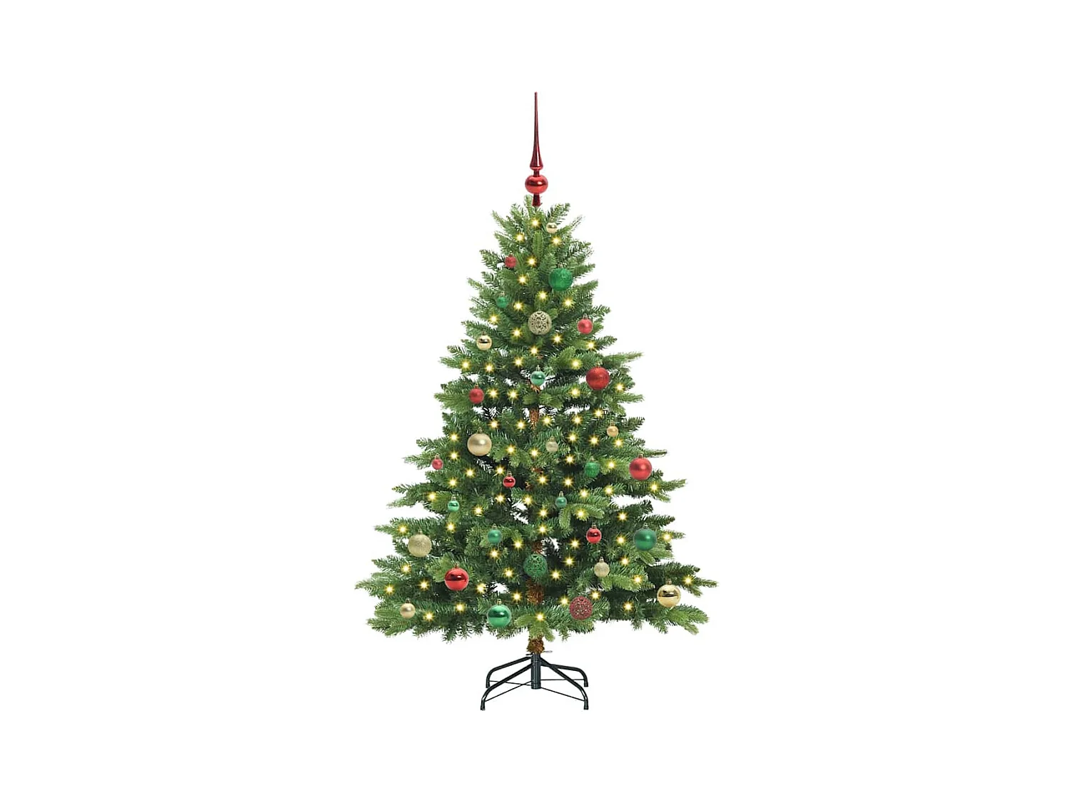 Sapin de Noël artificiel avec 150 LED Vert 150 cm PE et PVC