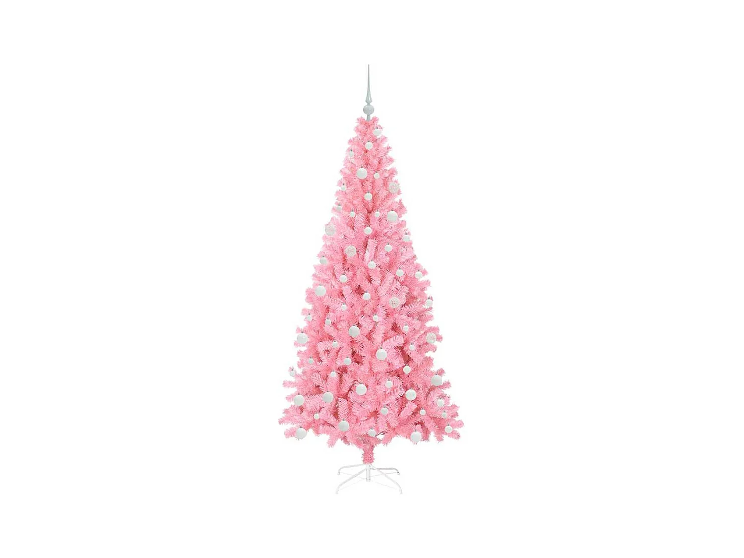 Sapin de Noël avec 300 LED avec support Rose 180 cm PVC