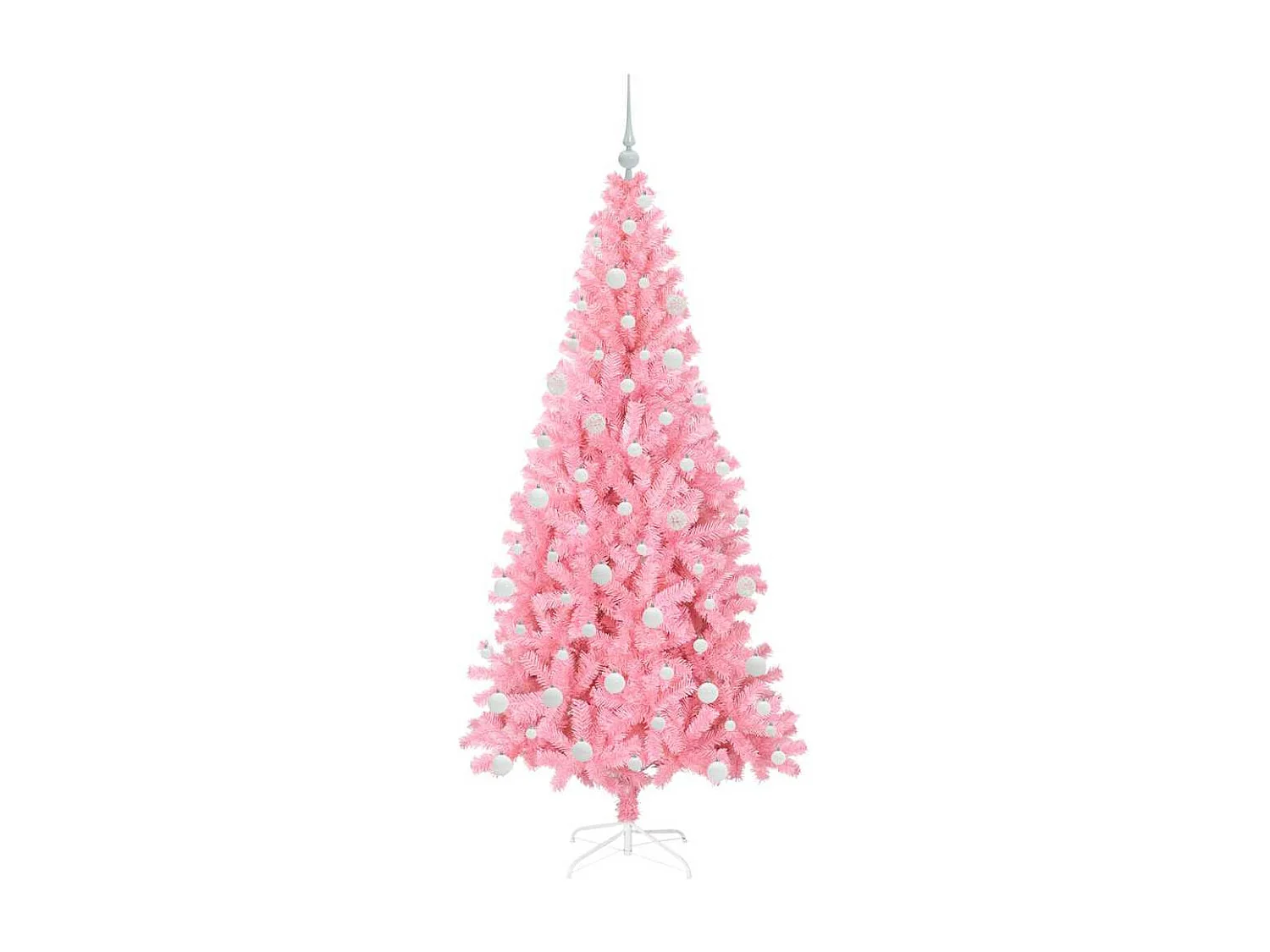 Sapin de Noël avec 300 LED avec support Rose 180 cm PVC