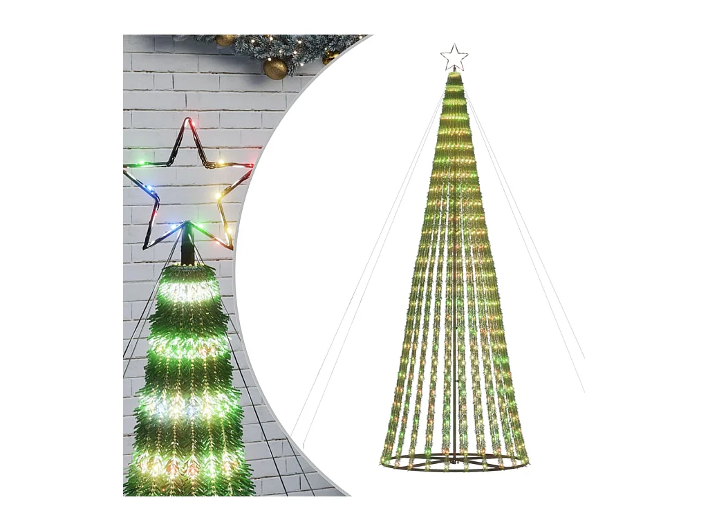 Sapin de Noël à LED 688 LED colorées 300 cm