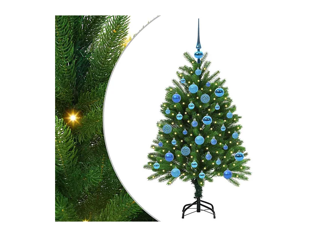Sapin de Noël avec 150 LED avec support Vert 120 cm PE