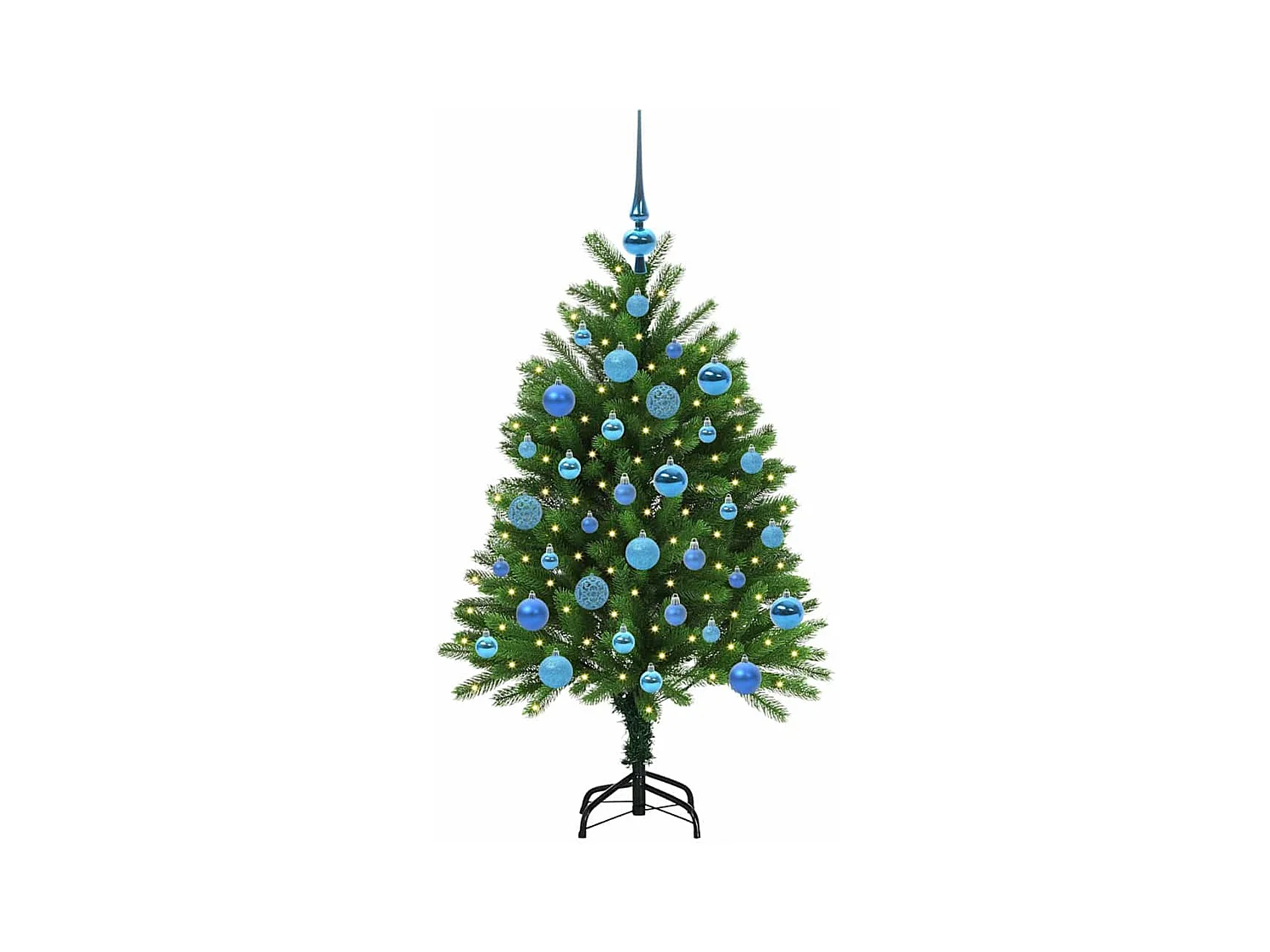 Sapin de Noël avec 150 LED avec support Vert 120 cm PE