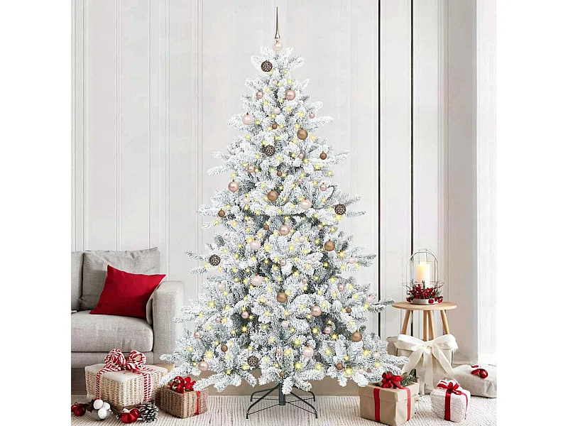 Kunstmatige Hinged Kerstboom met 300 LED 240 cm PVC
