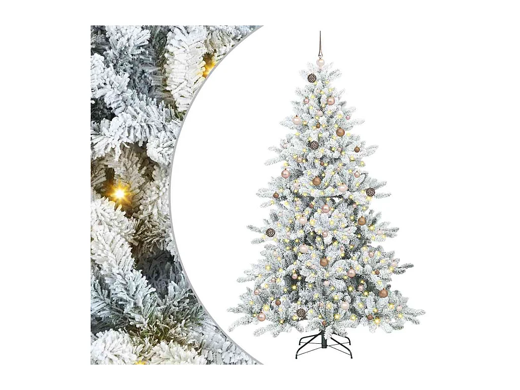 Kunstmatige Hinged Kerstboom met 300 LED 240 cm PVC