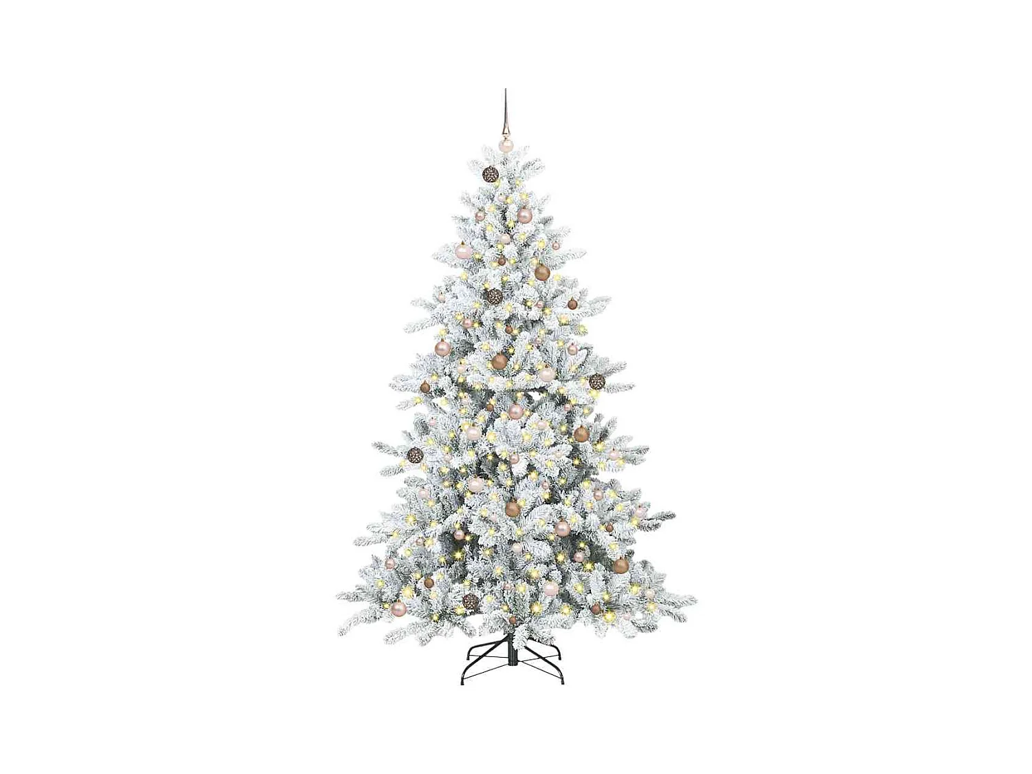 Kunstmatige Hinged Kerstboom met 300 LED 240 cm PVC