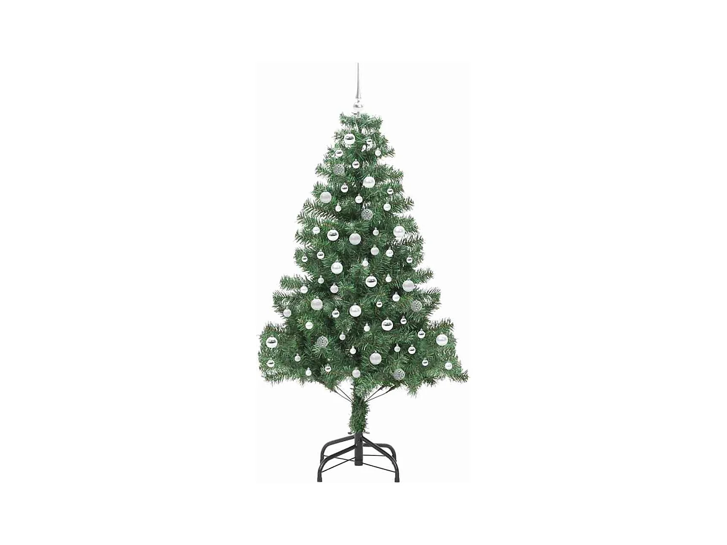 Sapin de Noël avec 300 LED avec support Vert 210 cm PVC