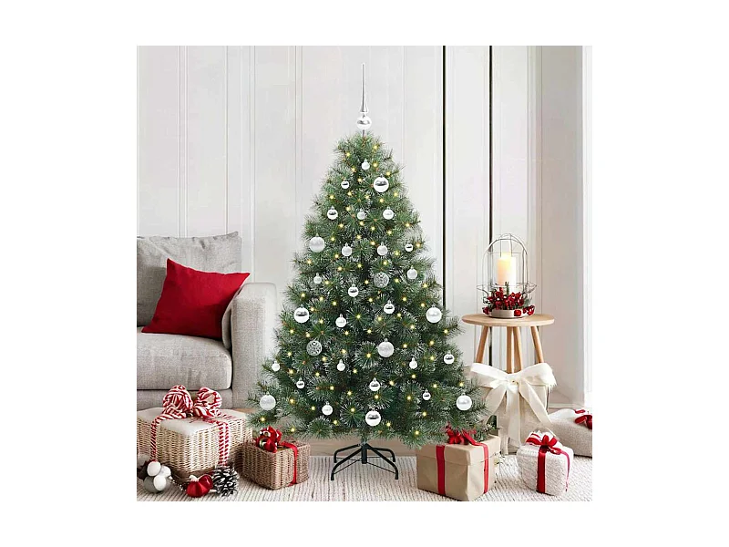 Sapin de Noël artificiel avec 150 LED Vert 150 cm PE et PVC