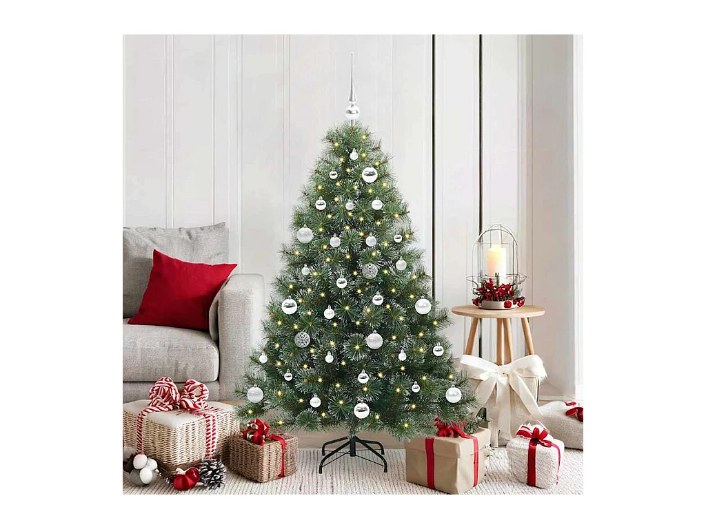 Sapin de Noël artificiel avec 150 LED Vert 150 cm PE et PVC