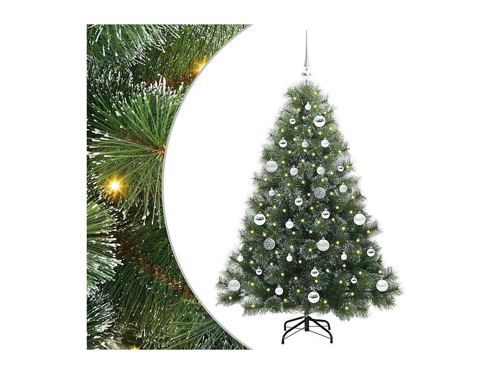Sapin de Noël artificiel avec 150 LED Vert 150 cm PE et PVC