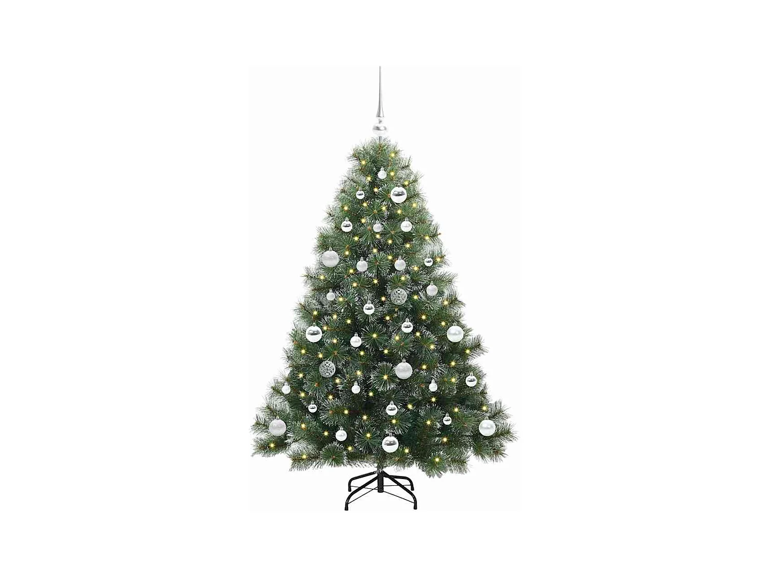 Sapin de Noël artificiel avec 150 LED Vert 150 cm PE et PVC