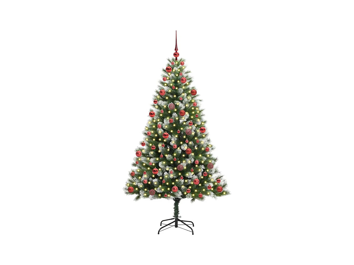 Kunstmatige scharnierende Kerstboom met gevlochten sneeuw