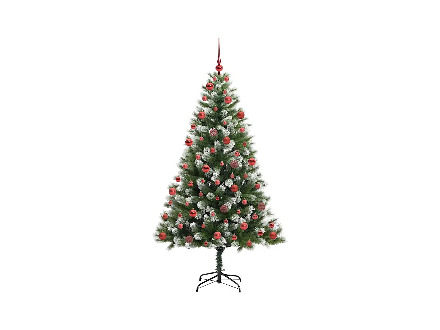 Kunstmatige scharnierende Kerstboom met gevlochten sneeuw