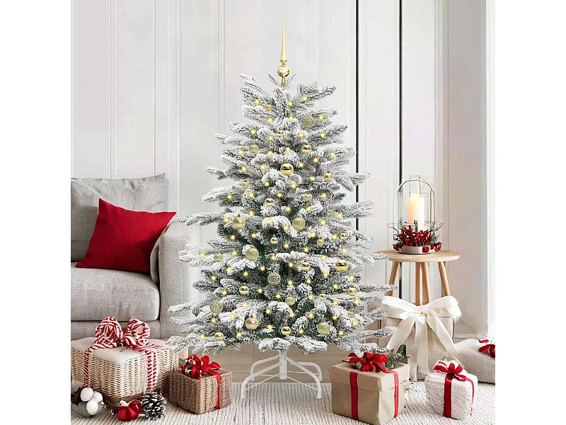 Sapin de Noël Artificiel à Branches Articulées Blanc 150 cm