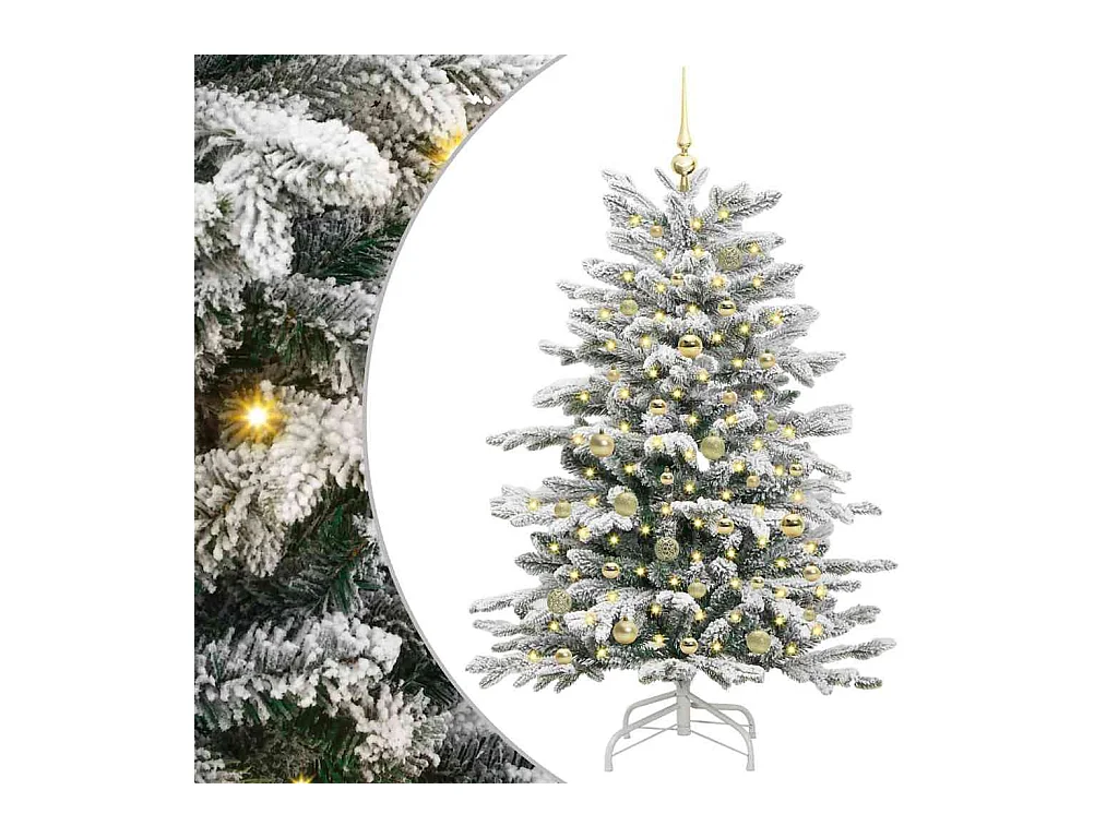 Sapin de Noël Artificiel à Branches Articulées Blanc 150 cm