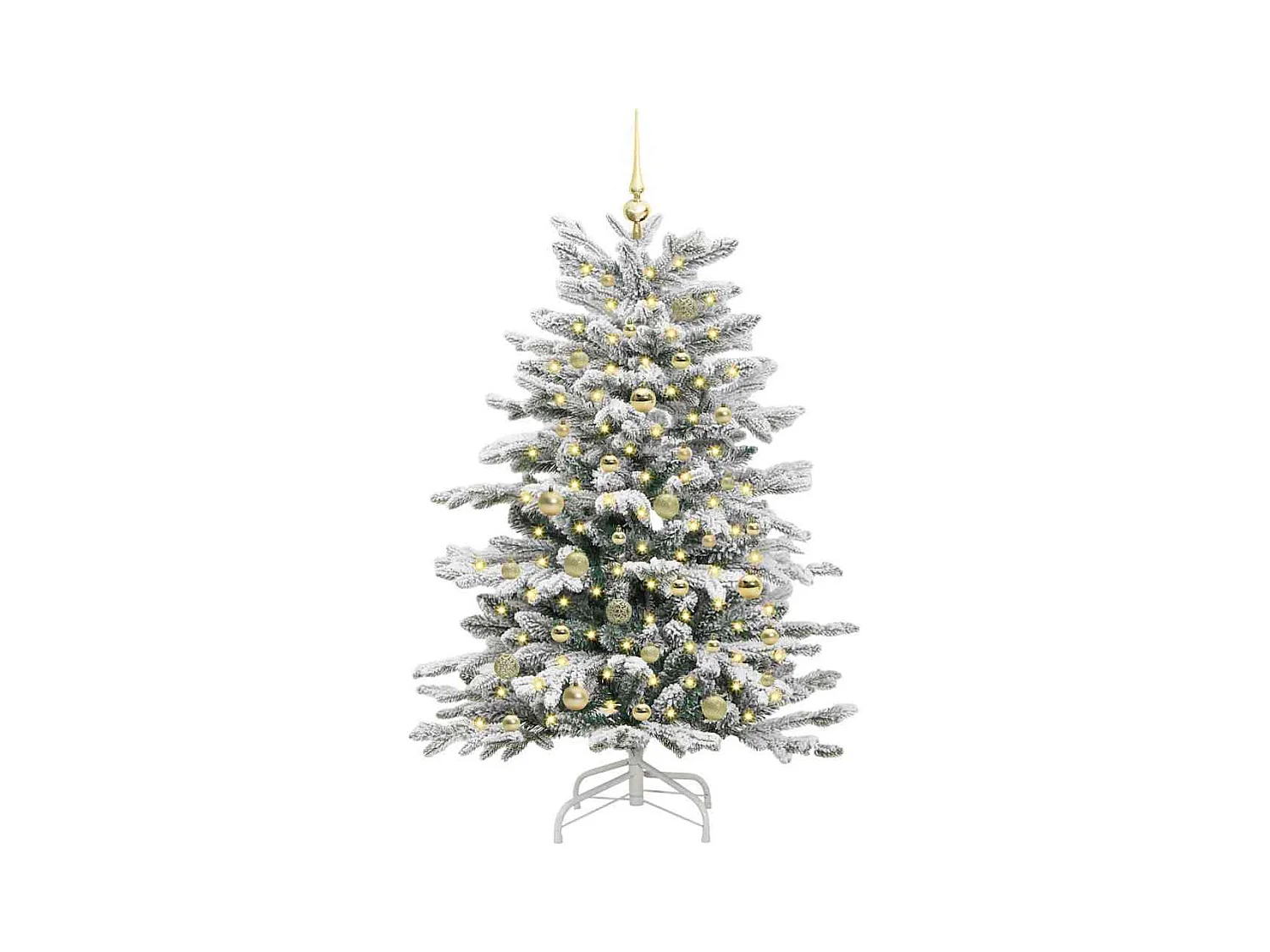 Sapin de Noël Artificiel à Branches Articulées Blanc 150 cm