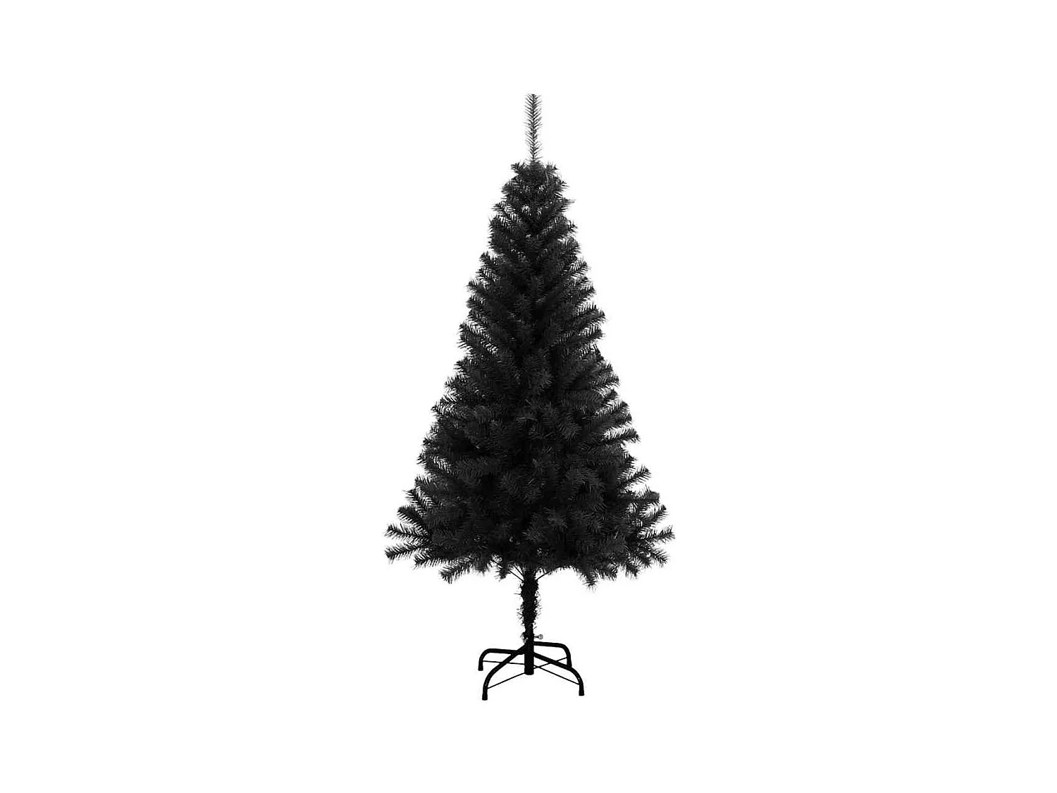 Árbol de Navidad con 150 LED con soporte Negro 150 cm PVC