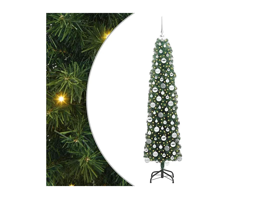 Árbol de Navidad artificial Verde 180 cm PVC, Acero y Plástico