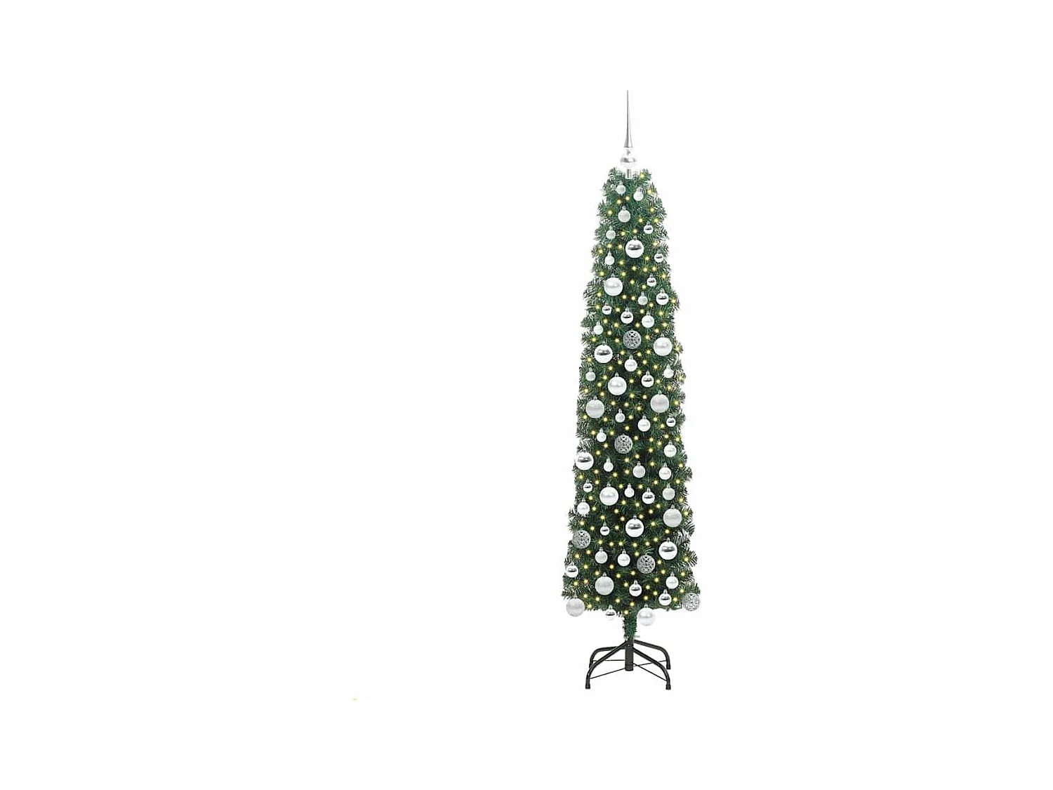 Árbol de Navidad artificial Verde 180 cm PVC, Acero y Plástico