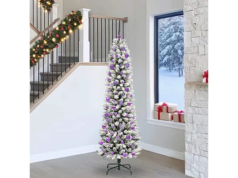 Sapin de Noël artificiel avec 300 LED Vert et blanc 240 cm