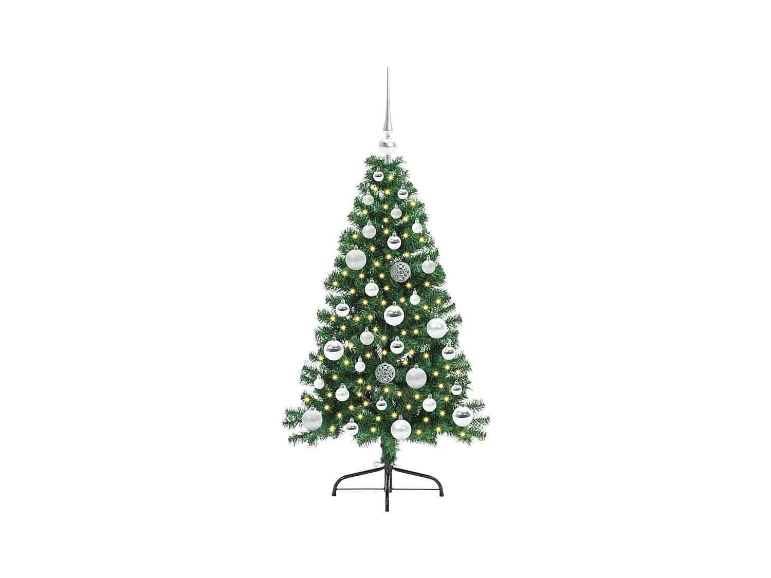 Sapin de Noël artificiel pré-éclairé Vert 120 cm PVC