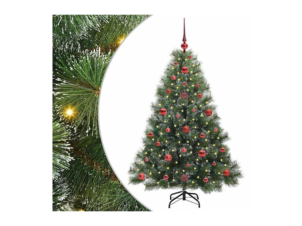 Sapin de Noël artificiel avec 150 LED Vert 120 cm PE et PVC