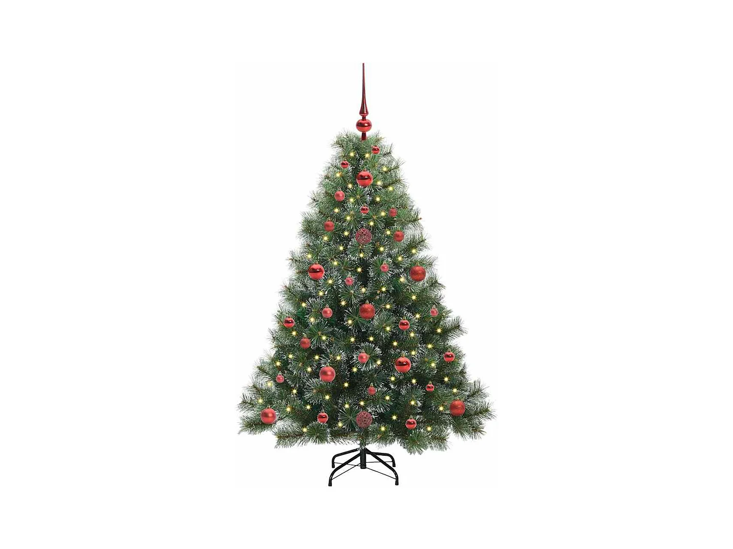 Sapin de Noël artificiel avec 150 LED Vert 120 cm PE et PVC