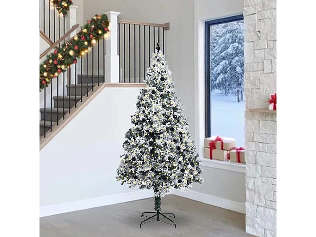Sapin de Noël artificiel Vert 240 cm PVC, Acier et Plastique
