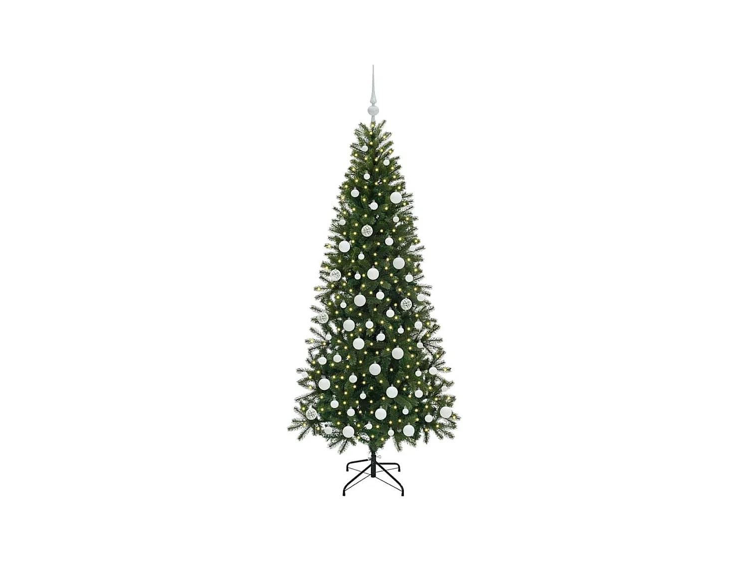 Sapin de Noël artificiel avec 300 LED Vert 180 cm PE et PVC