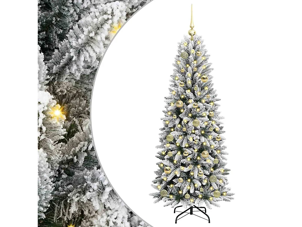 Sapin de Noël artificiel avec 150 LED Blanc 63 x 63 x 150 cm