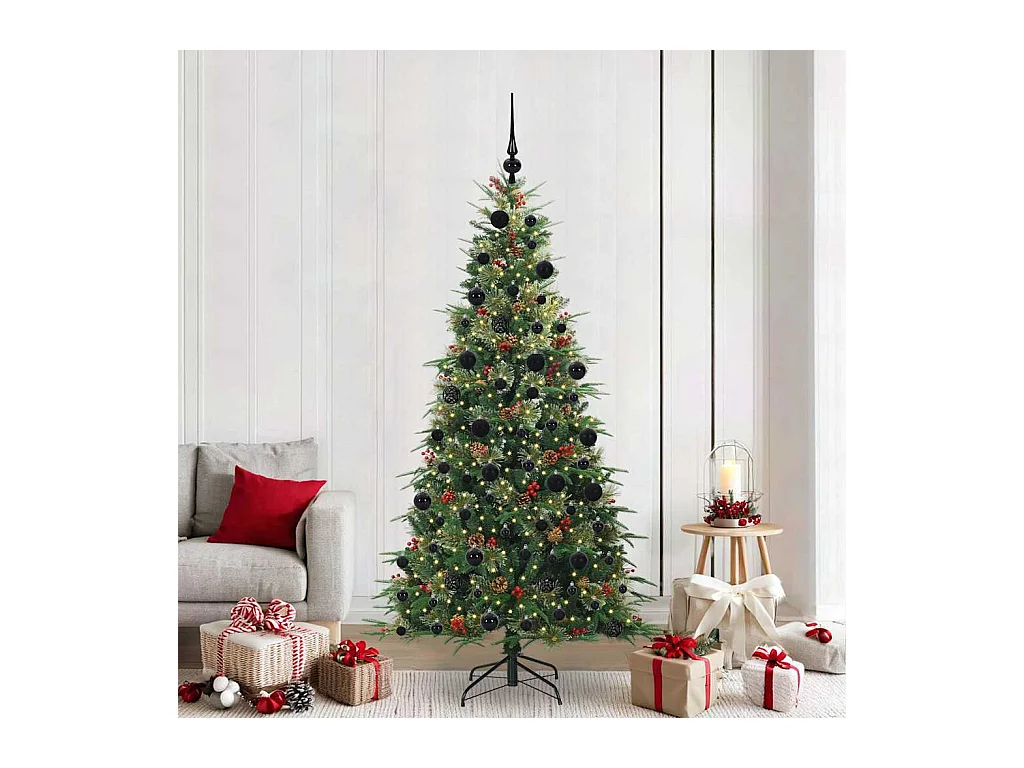 Sapin de Noël Artificiel à Branches Articulées Vert 210 cm