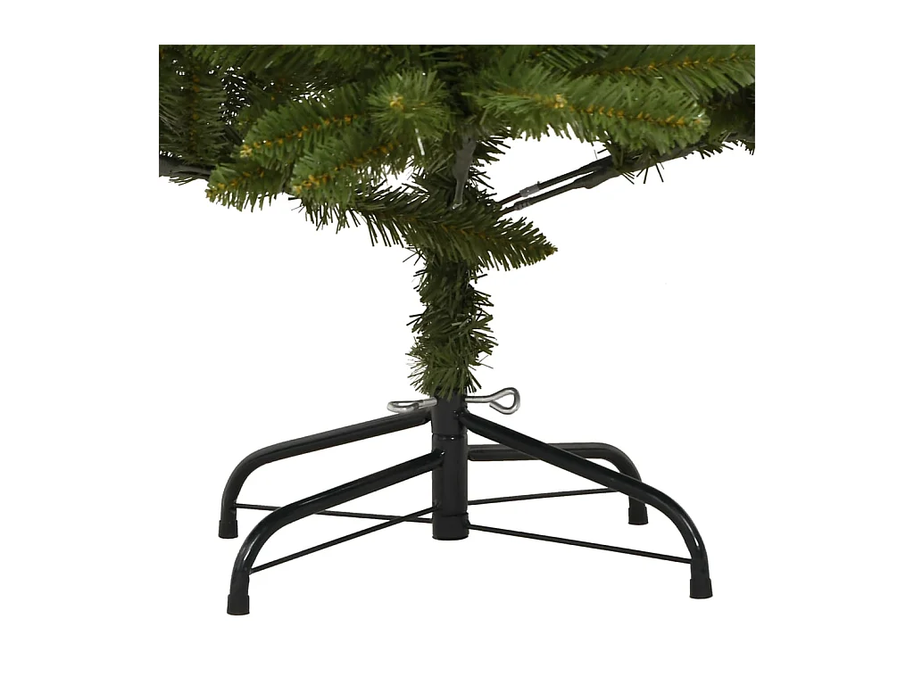 Sapin de Noël artificiel à charnières avec support vert 270 cm