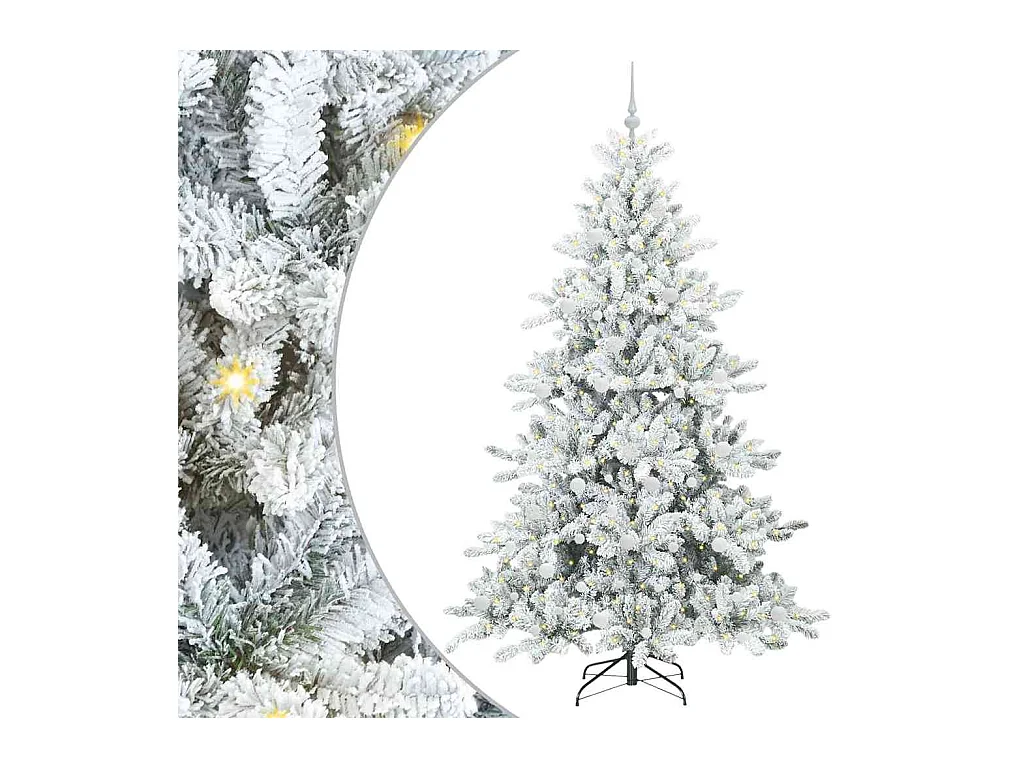 Árbol de Navidad artificial con ramas articuladas 210 cm PVC