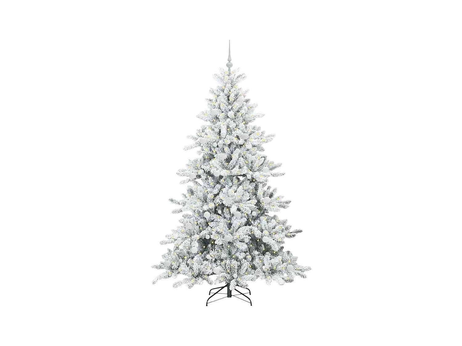 Árbol de Navidad artificial con ramas articuladas 210 cm PVC