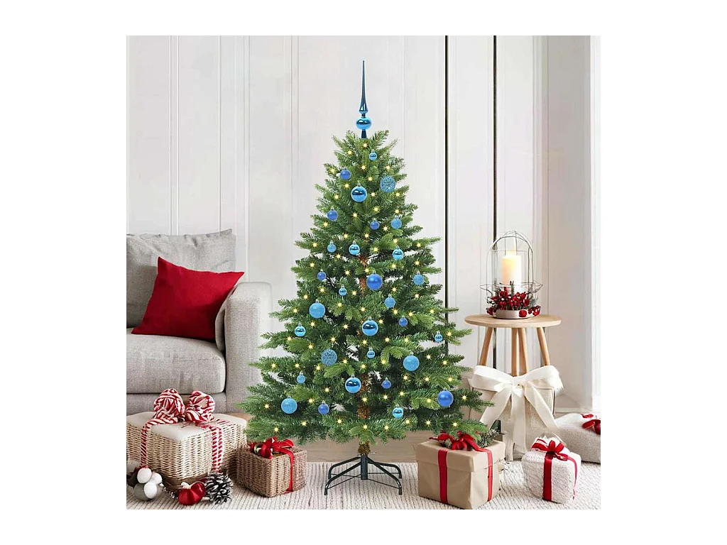 Árbol de Navidad artificial con 150 LED Verde 150 cm PE y PVC