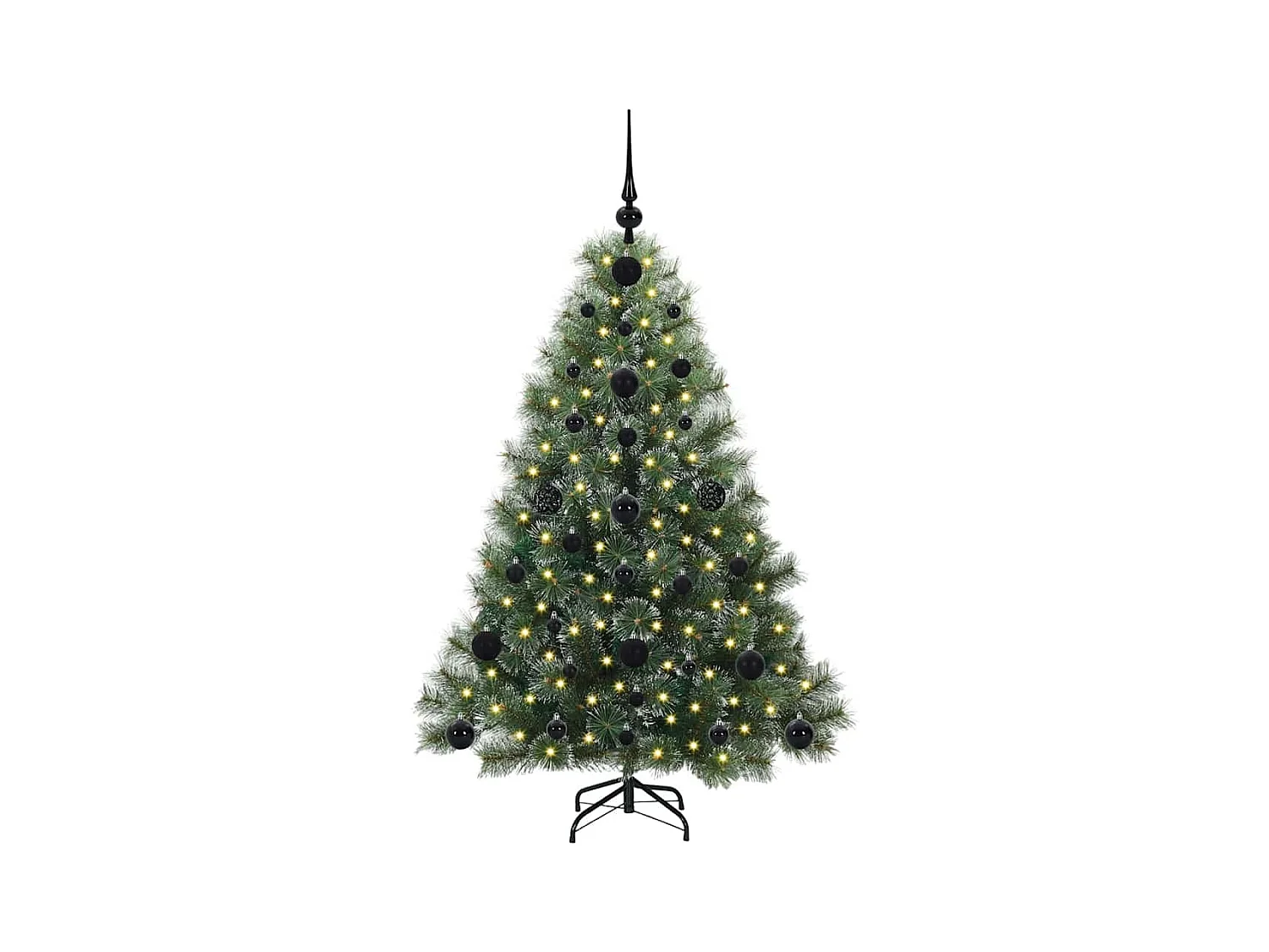 Árbol de Navidad artificial con 150 LED Verde 120 cm PE y PVC