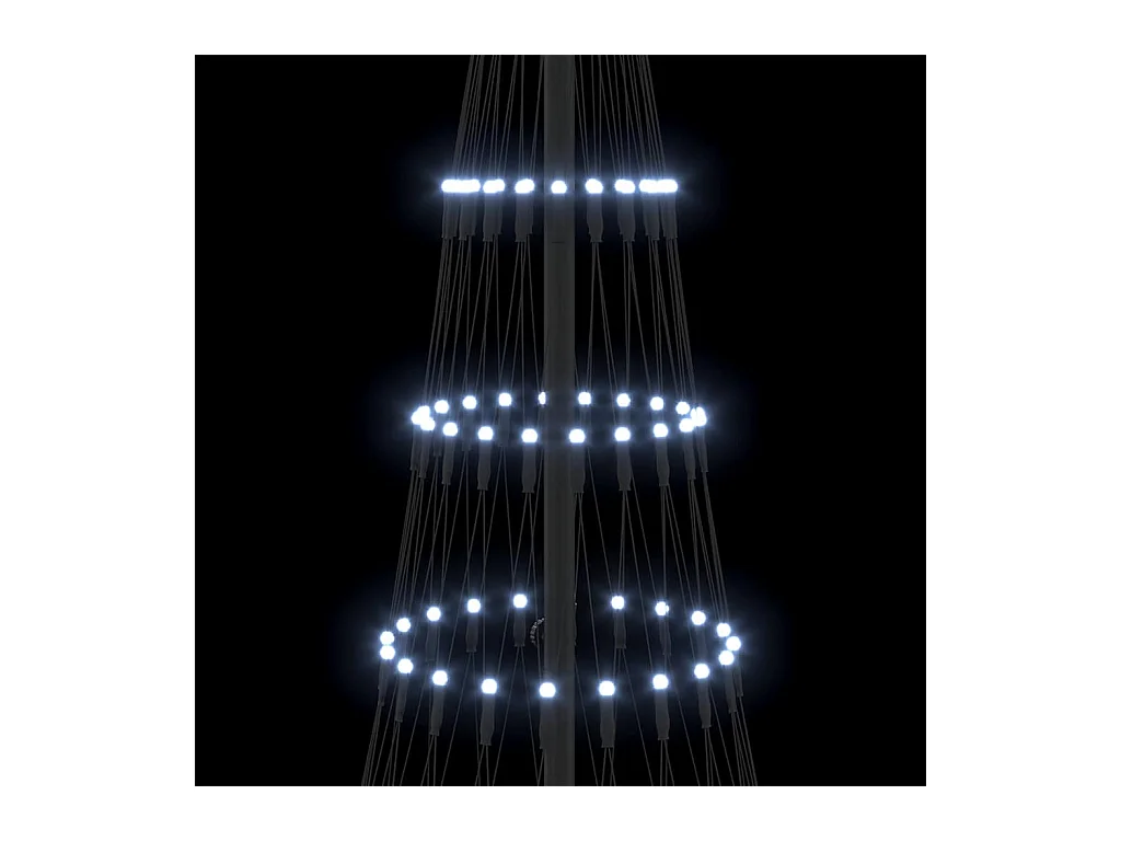 Arbre de Noël LED Blanc froid 71 x 71 x 184,5 cm Métal