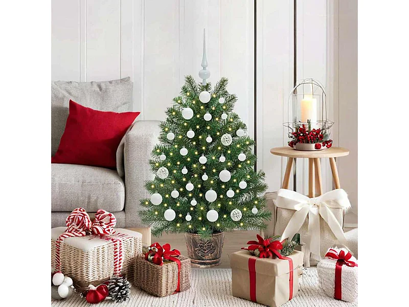 Sapin de Noël artificiel avec 150 LED Vert 95 cm PE et PVC