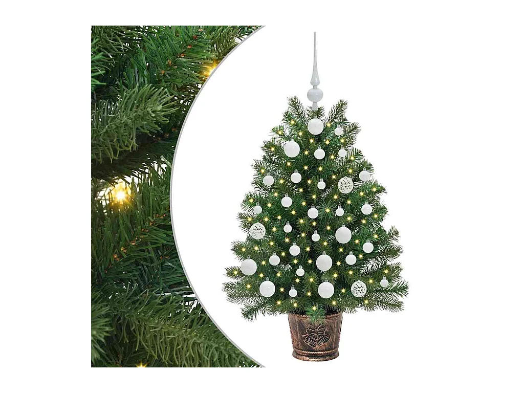 Sapin de Noël artificiel avec 150 LED Vert 95 cm PE et PVC