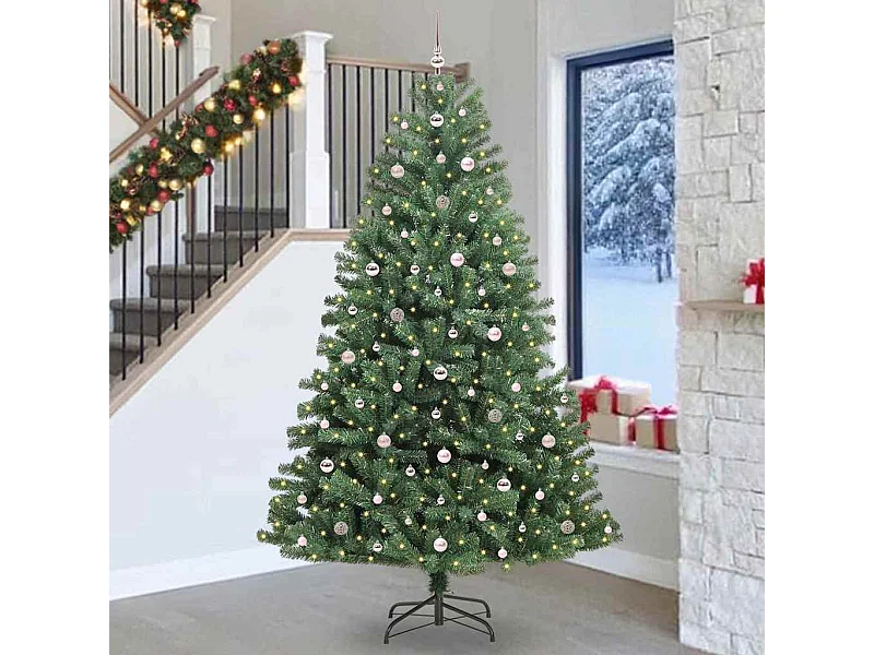 Árvore de Natal Articulada Artificial Verde 270 cm PVC e Metal