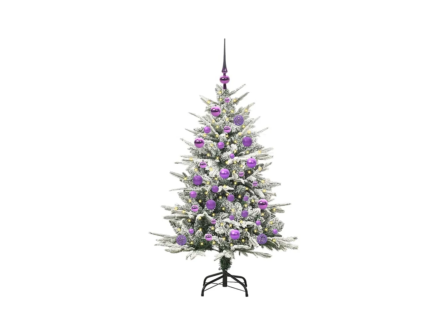 Sapin de Noël artificiel pré-éclairé avec set de boules Vert