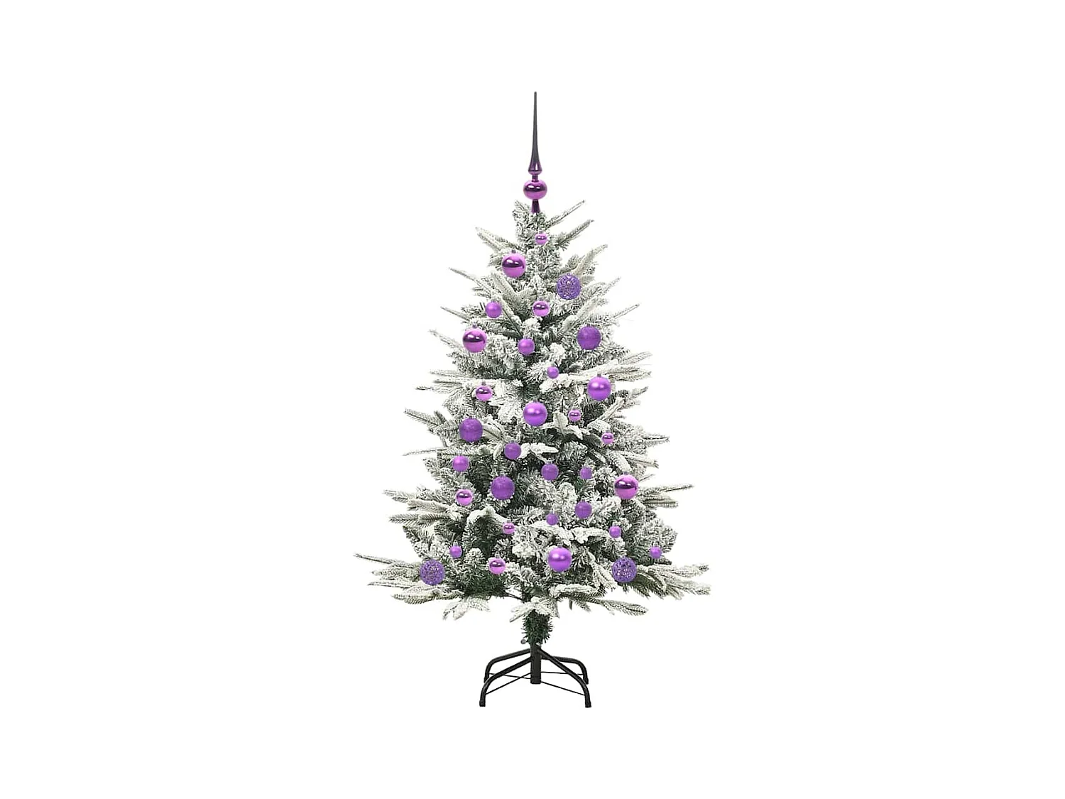 Sapin de Noël artificiel pré-éclairé avec set de boules Vert